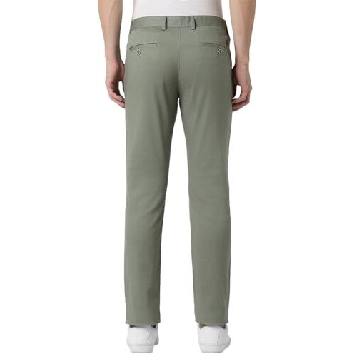 Peter England Men's Slim Casual Pants (Pctfsslf986981_Olive