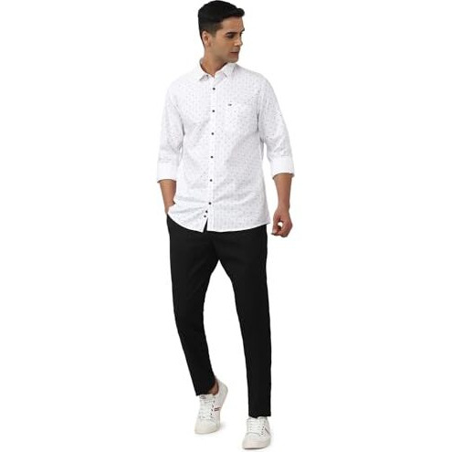 Peter England Men's Slim Fit Shirt (Pcsfsslpw33197_White