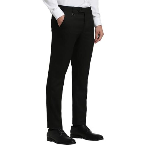 Peter England Men's Slim Pants (Petfoulfq37315_Black