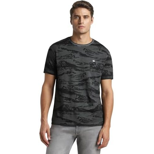Peter England Men's Regular Fit T-Shirt (Pjkcargfx28635_Grey