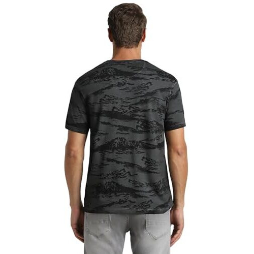 Peter England Men's Regular Fit T-Shirt (Pjkcargfx28635_Grey