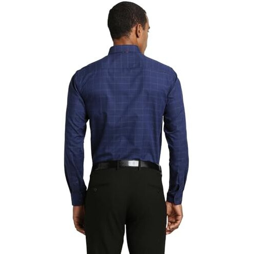 Peter England Men's Regular Fit Shirt (Pesfonupf21562_Blue 42)