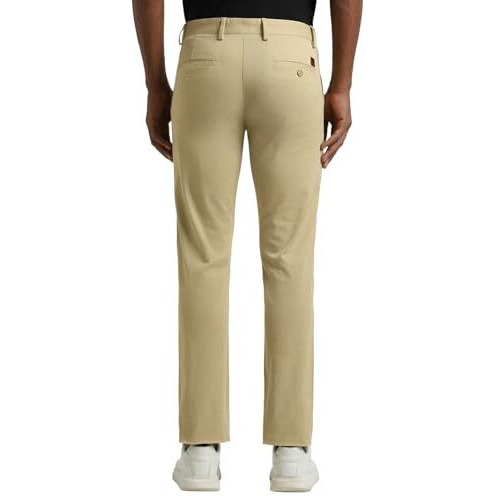Peter England Men's Relaxed Casual Pants (Pctfsssfv62216_Size(86) Beige