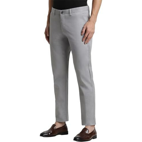 Peter England Men's Relaxed Casual Pants (Pctfsssf920570_Size(86) Blue