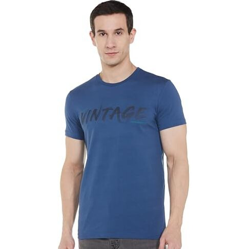 United Colors Of Benetton Men's Regular Fit T-Shirt (24P3P99J4204I_D Navy