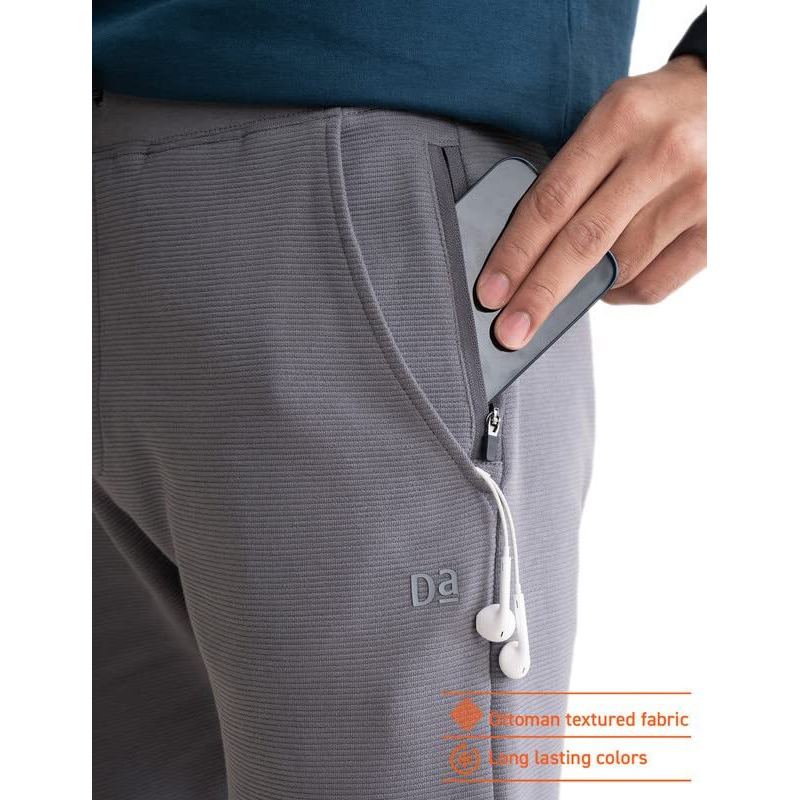 Damensch Men's Constant Ottoman Fabric 500 Day Regular Fit Joggers - Glory Grey