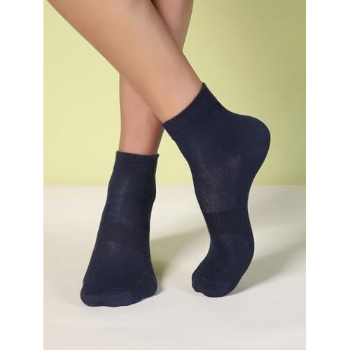 Damensch Aloe-Soft Socks | Anti Odour, Aloe Infused Premium Socks- Pack Of 2- Lunar Blue, Deep Wine-Free Size