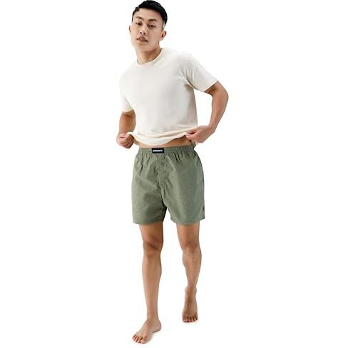 Damensch Regular Fit 100% Cotton Boxer Shorts Soft & Durable Fabric Side Pockets Microfiber Waistband Breeze Ultra Light Printed Boxers For Men Pack Of 1 - Dot Green - 3Xl