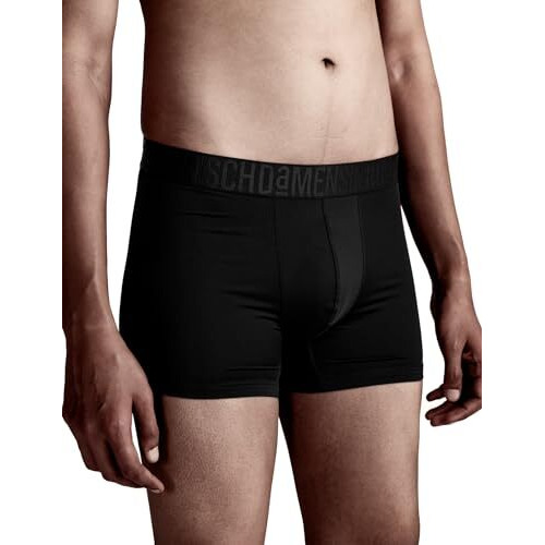 Damensch Men's Regular Fit Premium Polyamide Trunks Synthetic Fabric Anti-Bacterial Super Soft Solid Trunk Underwear Pack Of 1-Opal Black-M