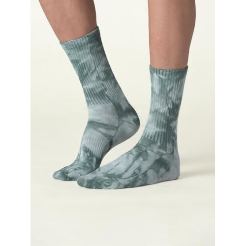 Damensch Men's Combed Compact Cotton Calf Length Socks | Winter, Formal Socks For Men - Green Galaxy - Freesize