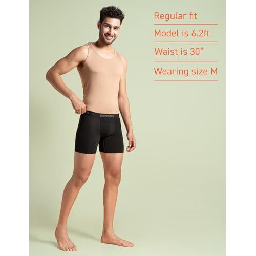 Damensch Mens Regular Fit Premium Cotton Blend Boxer Brief|Innerwear Men, Men Boxers, Underwear For Men, Shorts For Men, Inner For Men, Briefs For Men-Jet Black-Large