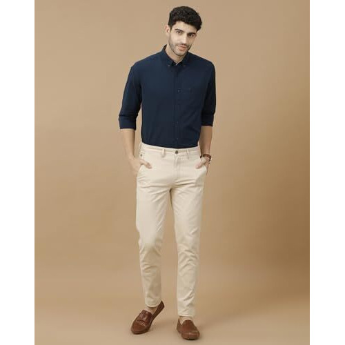 Cavallo By Linen Club Men's Blended Linen Blue Solid Full Sleeve Casual Shirt(Size-42)-Casfsd826M472