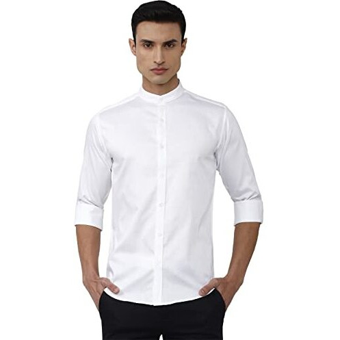 Van Heusen Men's Cotton Slim Fit Shirt (Vdsfeslfp43571_White, 42