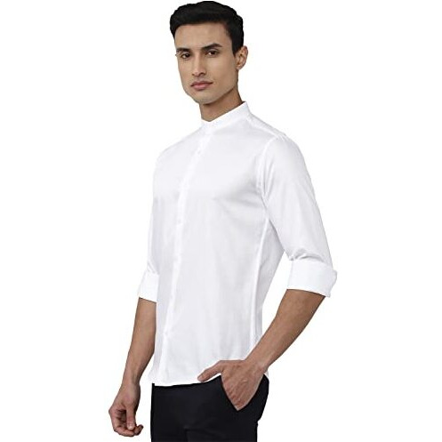 Van Heusen Men's Cotton Slim Fit Shirt (Vdsfeslfp43571_White, 42