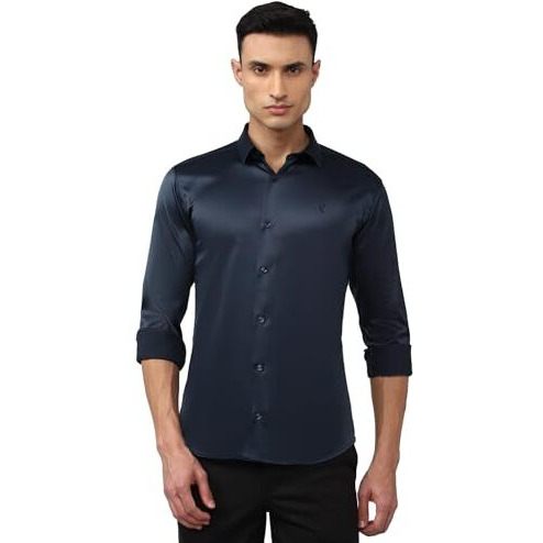 V Dot By Van Heusen Men's Slim Fit Shirt (Vdsfeslfw26965_Navy