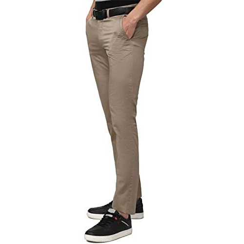 Van Heusen Men's Slim Mid Rise Casual Pants (Vstfwslbm22795_Brown, 36
