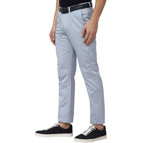 Van Heusen Men's Slim Casual Pants (Vstfwslba16379_Blue
