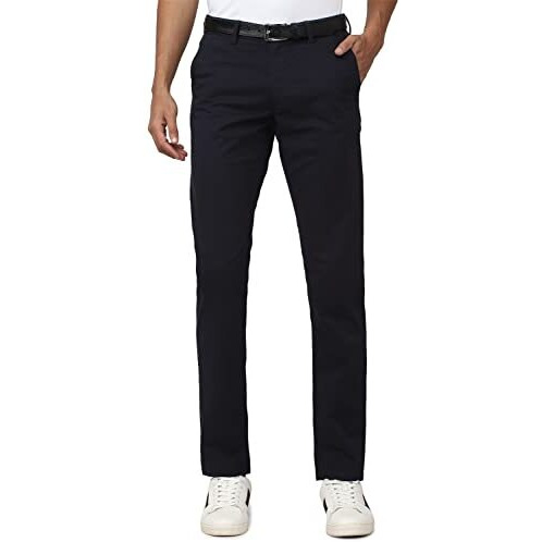 Van Heusen Men's Slim Casual Pants (Vstfwslb638390_Navy
