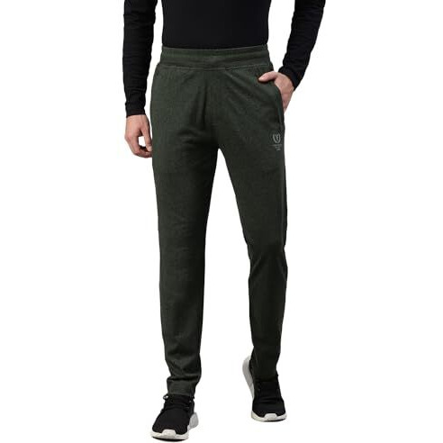 Van Heusen Men's Regular Track Pants (Ihqtr1Vsdf70151_Dark Forest