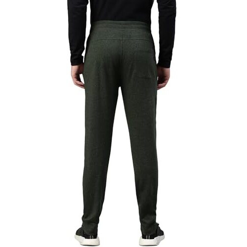 Van Heusen Men's Regular Track Pants (Ihqtr1Vsdf70151_Dark Forest