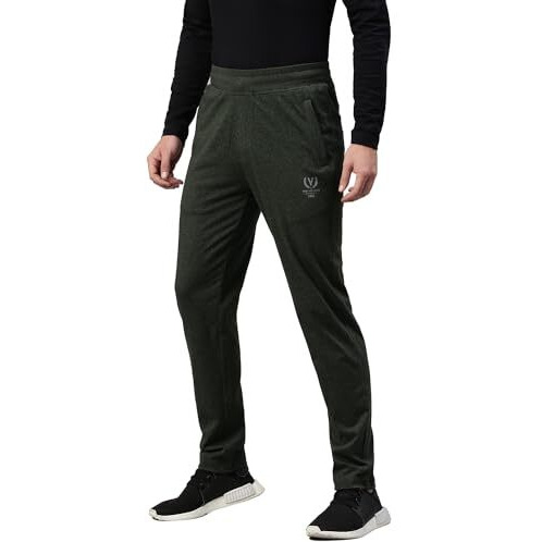 Van Heusen Men's Regular Track Pants (Ihqtr1Vsdf70151_Dark Forest