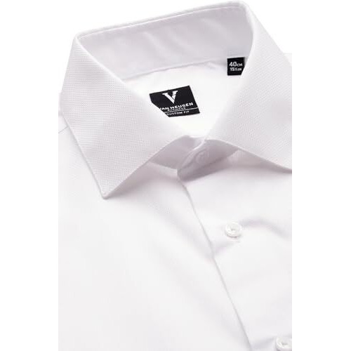 Van Heusen Cotton Men's Regular Fit Shirt (Vhsfbcub805755_White, 40