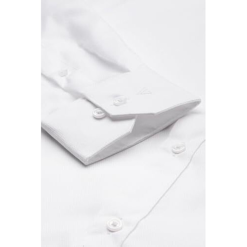 Van Heusen Men's Cotton Regular Fit Shirt (Vhsfbcubo70862_White, 42
