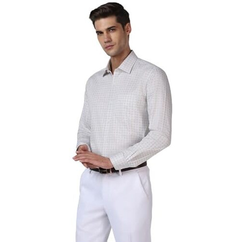 Van Hesuen Men's Regular Fit Shirt (Vhsfccuft02054_Light Green