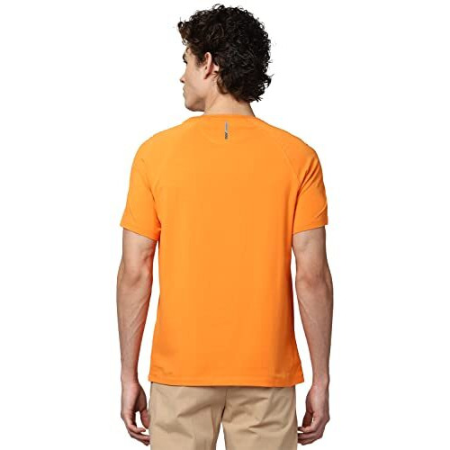 Van Heusen Flex Men's Regular T-Shirt (Vfkcaatft08530_Orange Xl)
