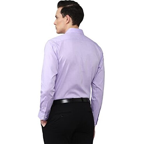 Van Heusen Men's Regular Fit Shirt (Vhsfbcubp13916_Purple