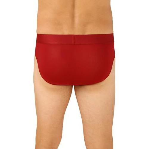 Van Heusen Men's Microfiber Classic Solid Briefs (Pack Of 1) (Ihibr1Asd40007_Red_L