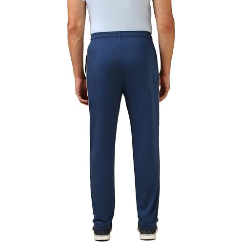 Van Heusen Men's Straight Track Pants (Ihqtkl1Bs50056_Blue_Xl, Mid Rise