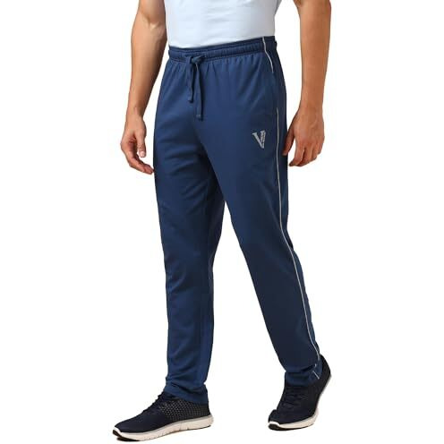 Van Heusen Men's Straight Track Pants (Ihqtkl1Bs50056_Blue_Xl, Mid Rise
