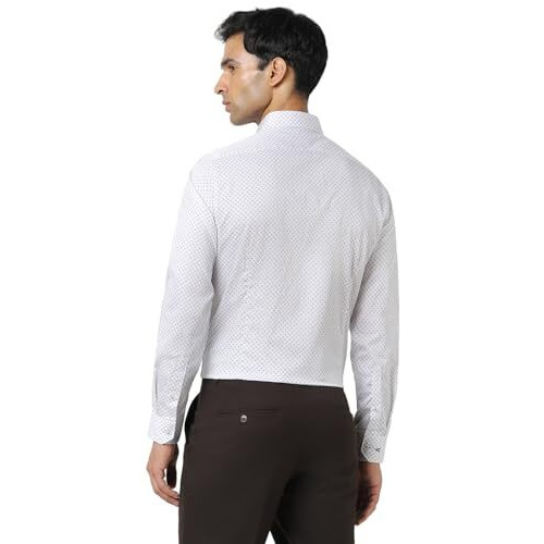 Van Heusen Men's Cotton Slim Fit Shirt (Vhsffslbo98383_White, 40