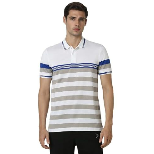 Van Heusen Men's Regular Fit T-Shirt (Vfkpargfu00572_White