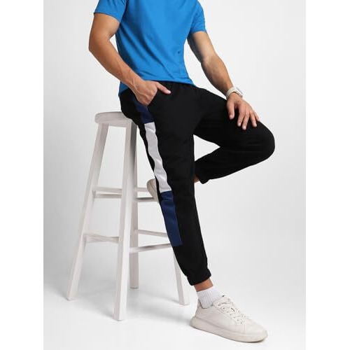 Nobero Zaedn Joggers Men's Solid Black Color Slim Fit Night Sleep Lounge Running Joggers Lower Wear Sweat Bottoms Track Pants Outfit For Mens Boys Casual Gym Sports Cotton-3Xl