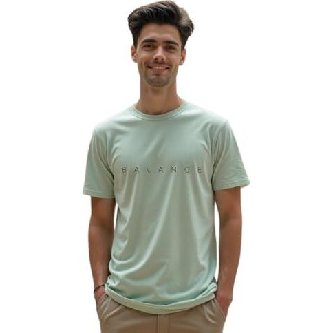Nobero Men's Printed Regular Fit T-Shirt (1M-Twts-C0561-Wr_Aloe Green