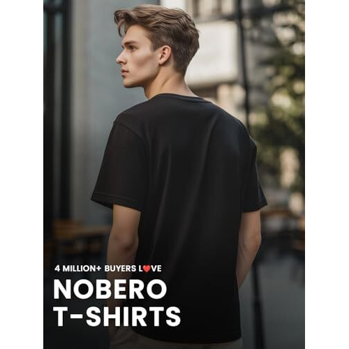 Nobero Men's Graphic Print Regular Fit T-Shirt (1M-Twts-C0722_Black