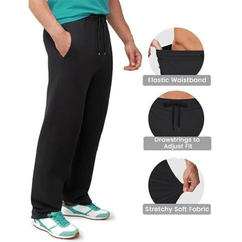 Nobero Men's Regular Sweatpants (1M-Bwjg-R0149_Black