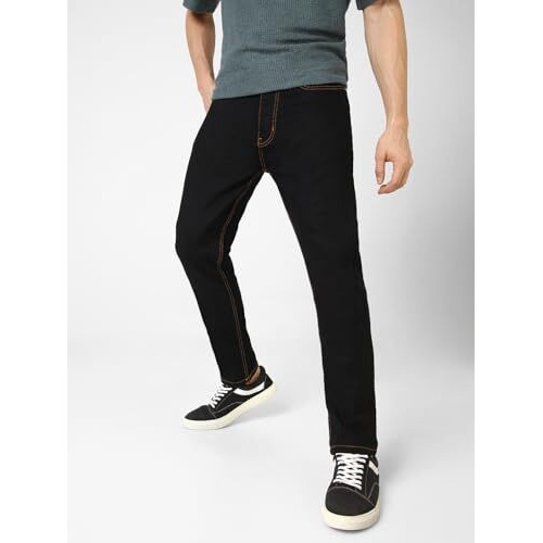 Urbano Fashion Men's Slim Jeans (Nwibnhps-12-Jetblack-36_Jet Black