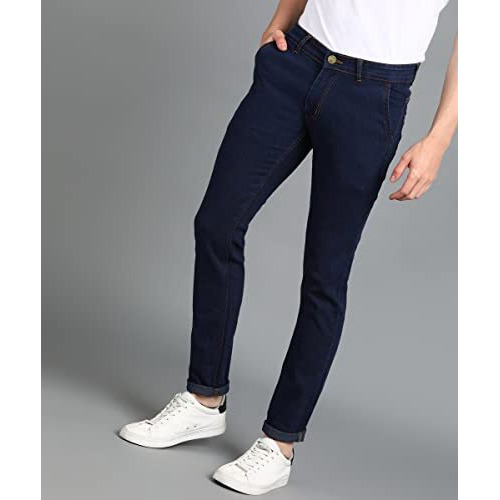 Supernova Inc. Men's Dark Blue Slim Fit Solid Jeans Stretchable (Suplpsjean-Dblue-36)