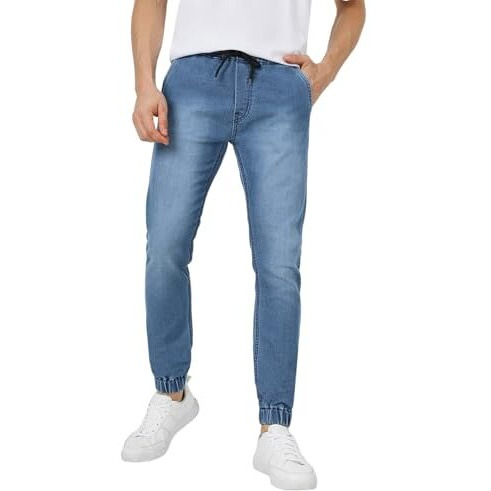 Urbano Fashion Men's Slim Fit Jeans (Jog-Hps-Lblue-36-01)