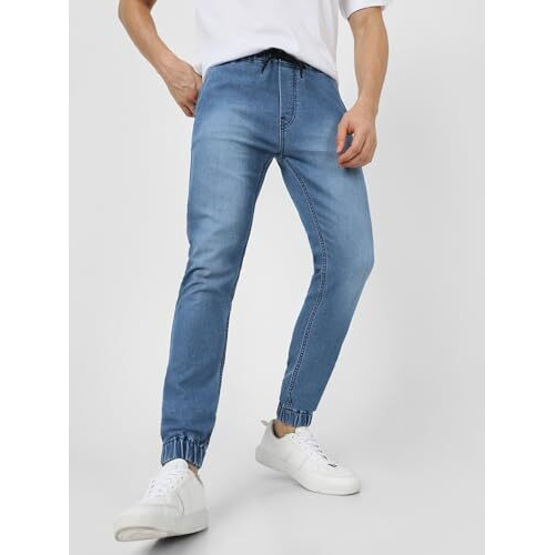 Urbano Fashion Men's Slim Fit Jeans (Jog-Hps-Lblue-36-01)