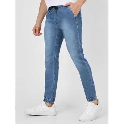 Urbano Fashion Men's Slim Fit Jeans (Jog-Hps-Lblue-36-01)