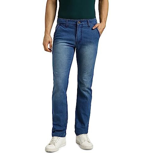 Urbano Fashion Men's Light Blue Regular Fit Washed Jeans Stretchable (Epssprcrsreg-Lblue-40)