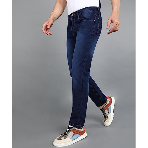 Urbano Fashion Men's Dark Blue Regular Fit Washed Jeans Stretchable (Avwhkwhireg-Dblu-34)