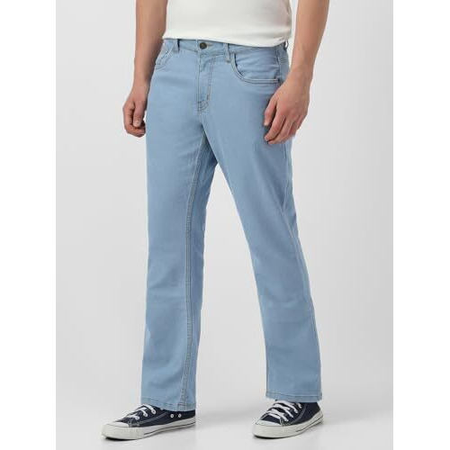 Neostreak Men's Ice Blue Washed Bootcut Jeans Stretchable (Neobootep-Iceblue-30)