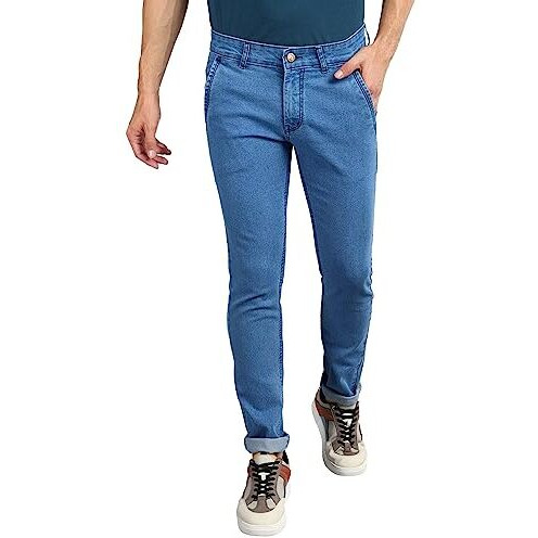 Neostreak Men's Slim Jeans (Neolpsjean_Light Blue, Mid Rise, 32