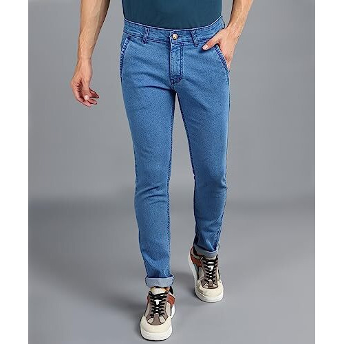 Neostreak Men's Slim Jeans (Neolpsjean_Light Blue, Mid Rise, 32