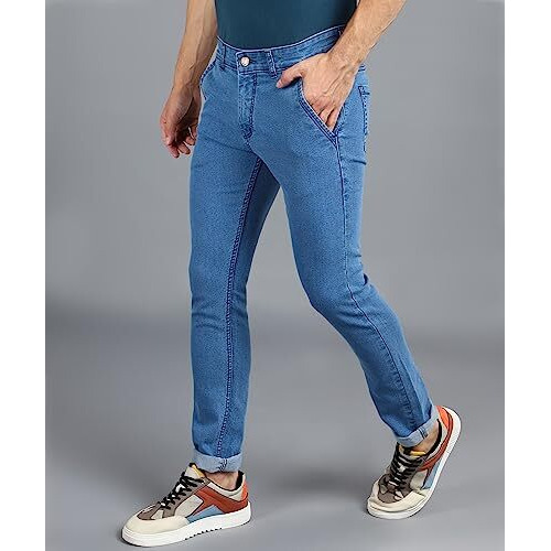 Neostreak Men's Slim Jeans (Neolpsjean_Light Blue, Mid Rise, 32